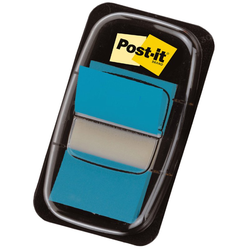 Post-it Index marqueurs adhésifs, 25,4 × 43,2 mm, turquoise, 50 pièces