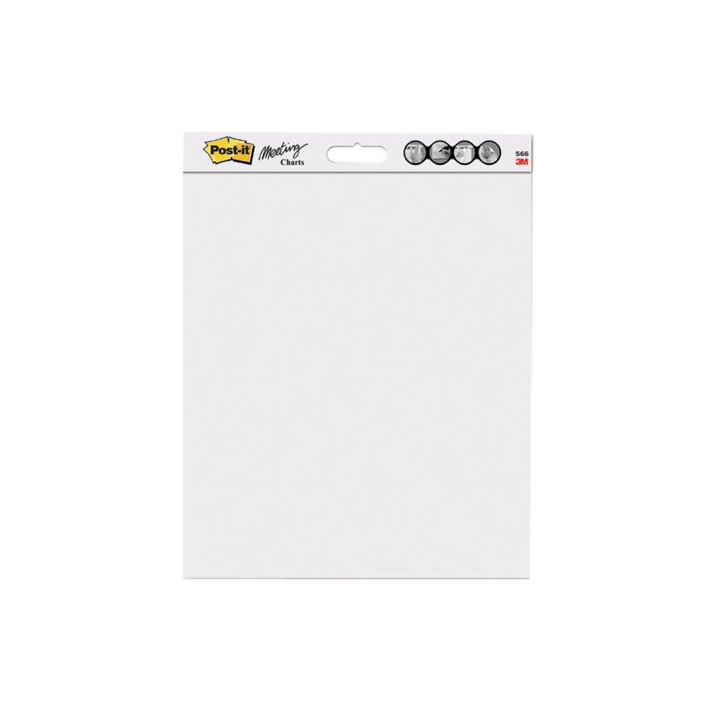 Post-it Bloc de conférence, auto-adhésif, blanc, 635×762 mm