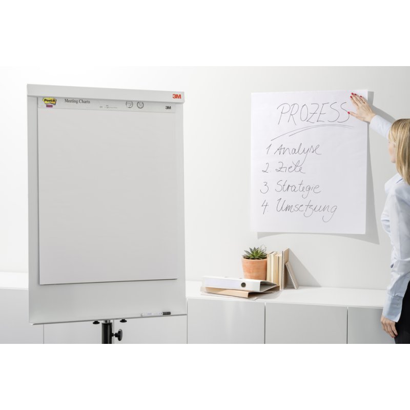 Post-it Bloc de conférence, auto-adhésif, blanc, 635×762 mm
