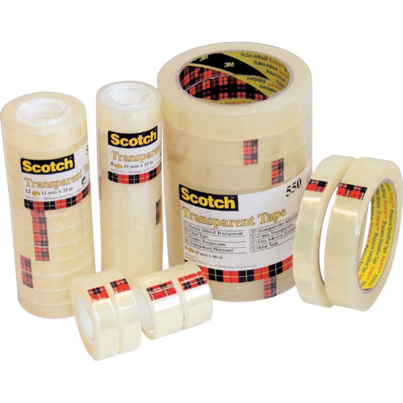Scotch ruban adhésif transparent, 19 mm × 66 m, 8 pièces