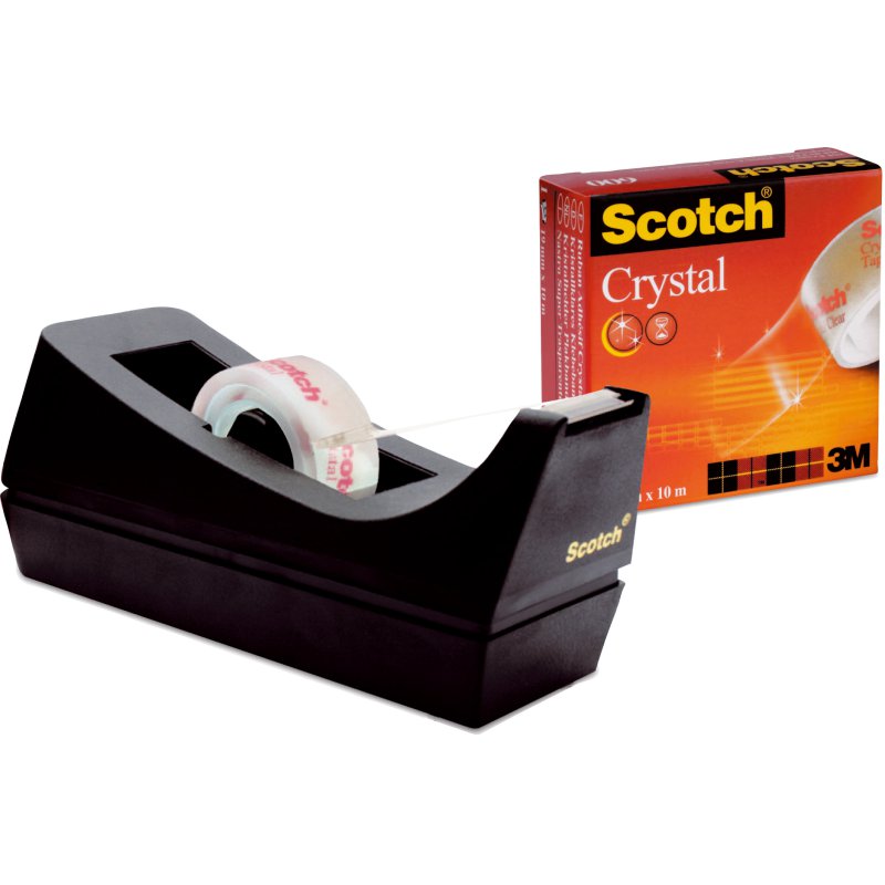 Scotch dérouleur de bureau C38, jusqu'à 19 mm ruban adhésif, plastique recyclé