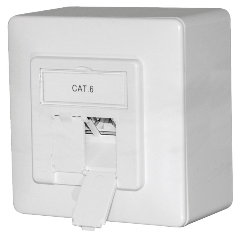 DIGITUS inbouwdoos Cat.6A, 2 x RJ45, afgeschermd, reinwit