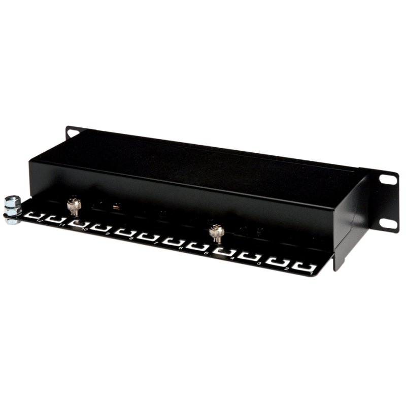 DIGITUS panneau de brassage 10 pouces Cat.6, 8x RJ45, noir, 1HE