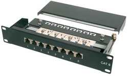 DIGITUS patch panel Cat.6, 10 inch, 12-poorts, zwart