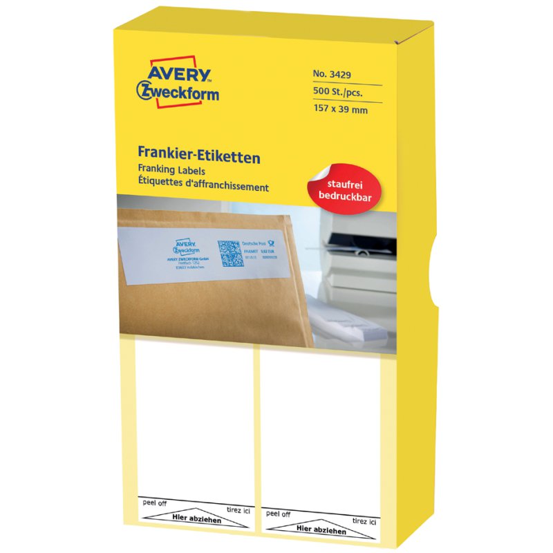 AVERY Zweckform étiquettes d'affranchissement, 194×39 mm, blanc, 1000 pièces