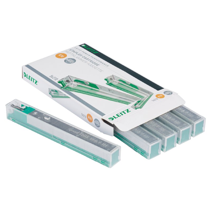 LEITZ cassette agrafes K10 pour agrafeuse 5551, vert, 1050 pièces