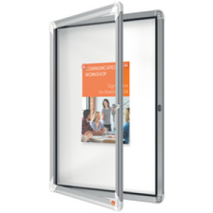 Nobo vitrinekast Premium Plus, metalen achterwand, A4 viervoudig