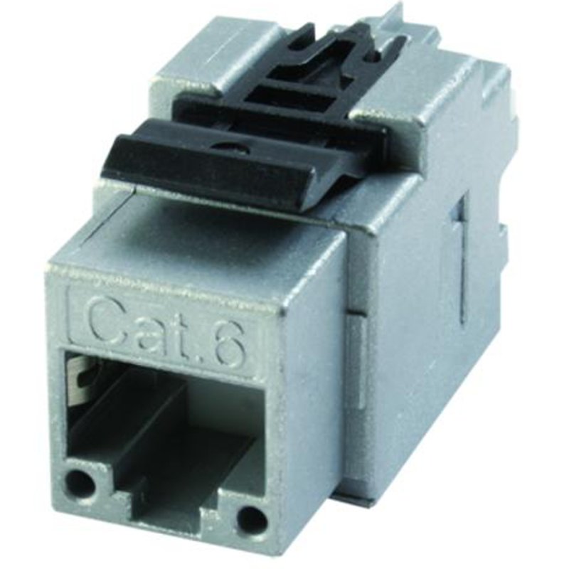 TELEGÄRTNER AMJ45 module Cat6A blindé, T568A, boîtier moulé sous pression zinc, 2 pièces