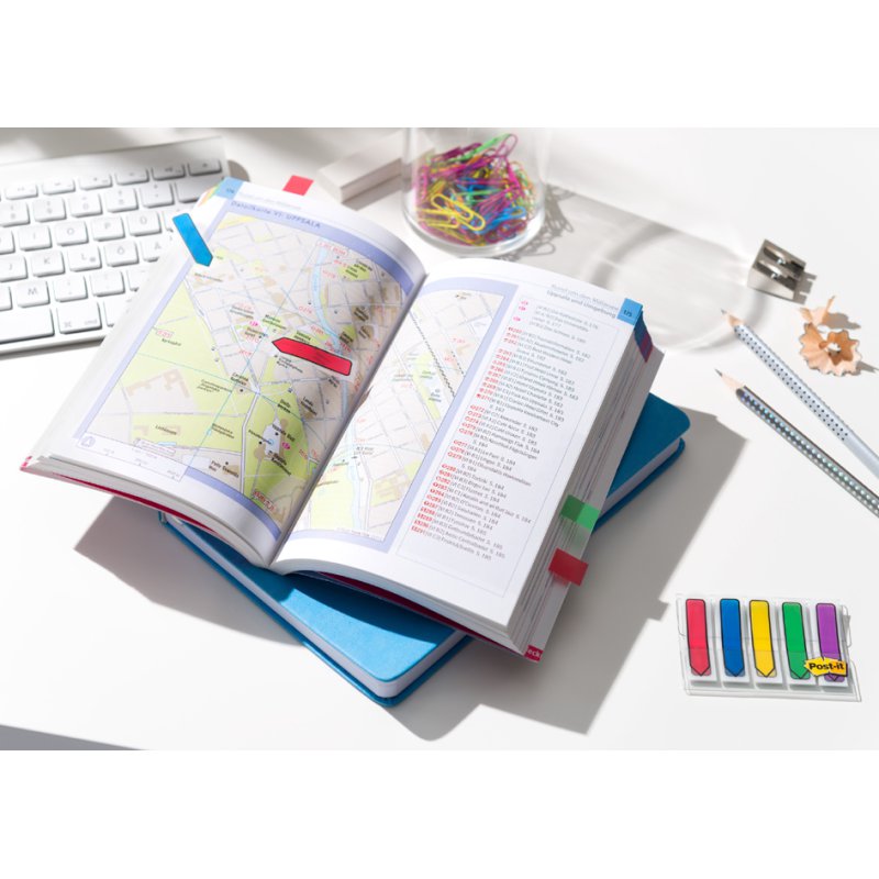 Post-it index flèches, 11,9 × 43,2 mm, 5 couleurs, 100 pièces