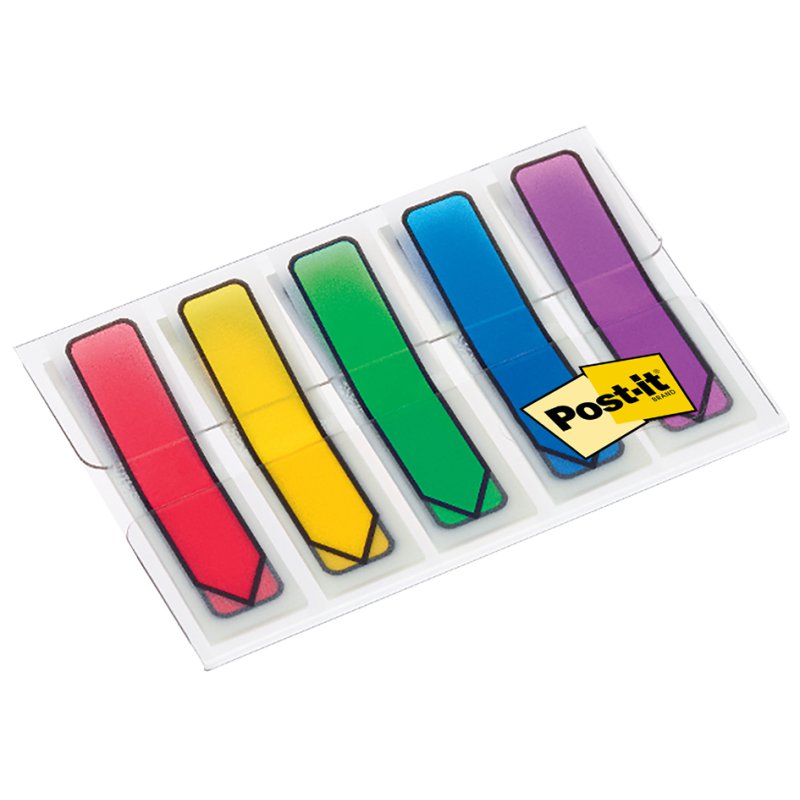 Post-it index flèches, 11,9 × 43,2 mm, 5 couleurs, 100 pièces