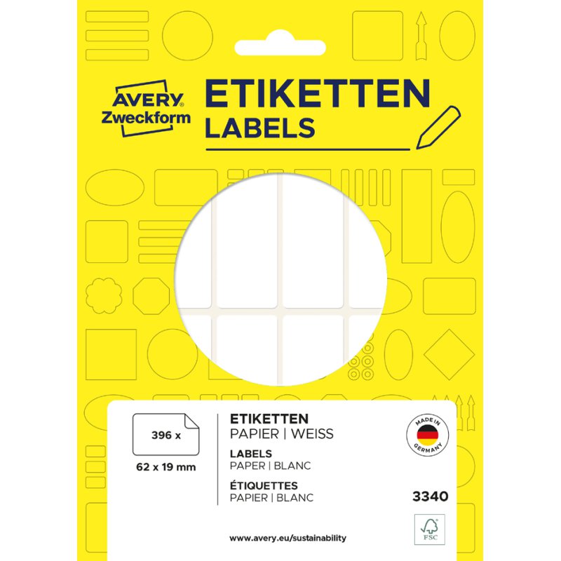 AVERY Zweckform étiquettes multifonctionnelles, 80×54 mm, blanc, 112 pièces