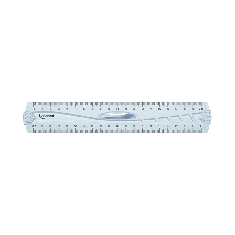 Maped règle plate géométrique, transparent, 200 mm, 20 pièces