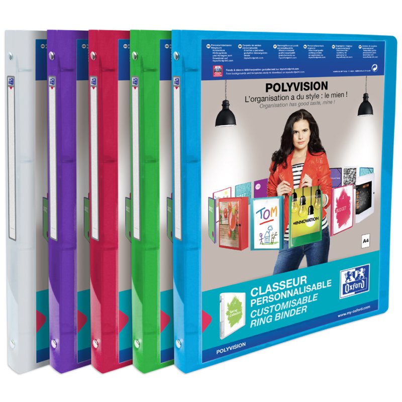 Oxford presentatie ringband POLYVISION, A4, 20 mm, diverse kleuren