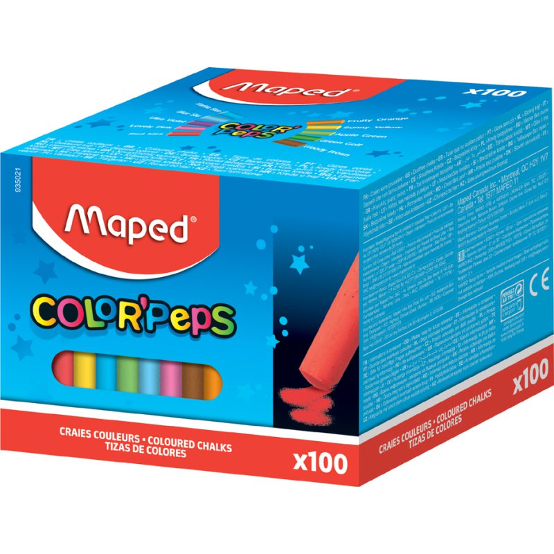 Maped coloured chalk, round, 10 pieces