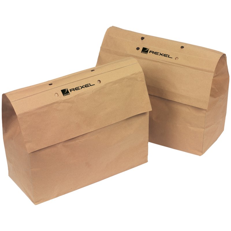 Rexel afvalzakken ShredMaster, recyclingpapier, bruin, 50 stuks