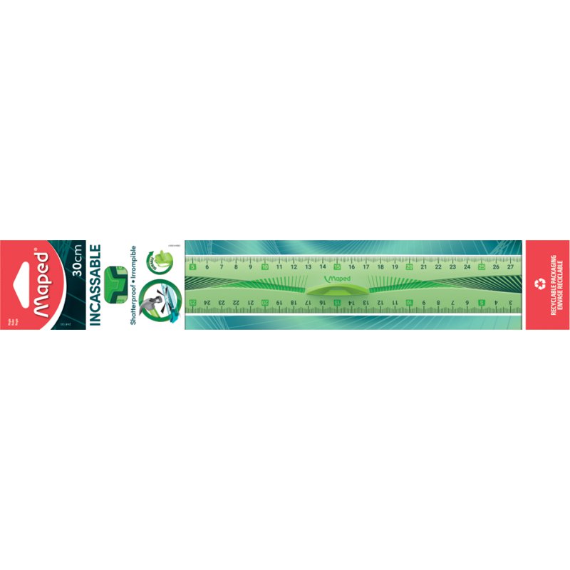 Maped règle flexible 20 cm, transparente, avec poignée