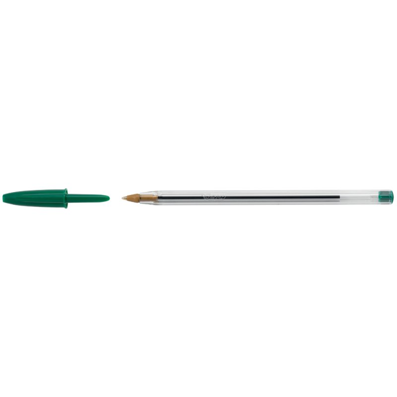 BIC Cristal stylo à bille, noir, 0,32 mm, encre indélébile