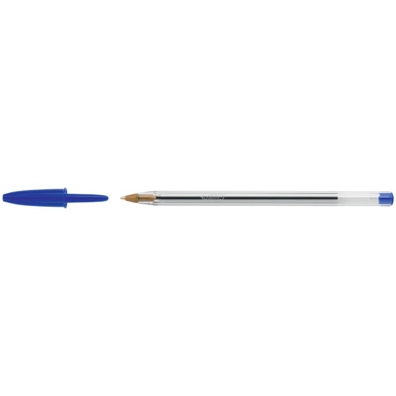 BIC Cristal stylo à bille, noir, 0,32 mm, encre indélébile