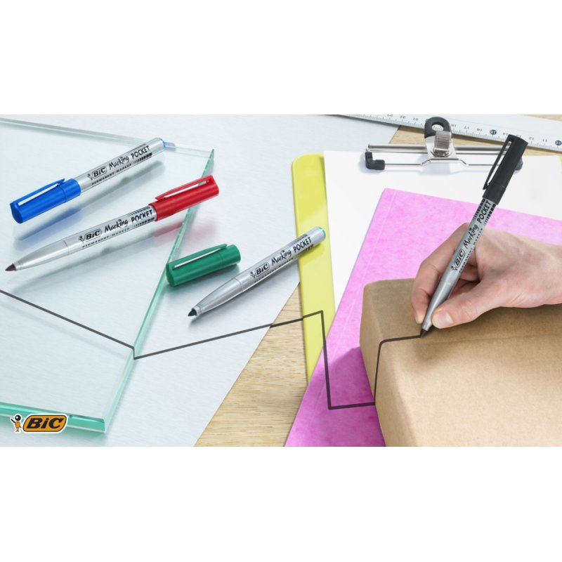 BIC marqueur permanent Marking POCKET ECOlutions, rouge, 1,1 mm