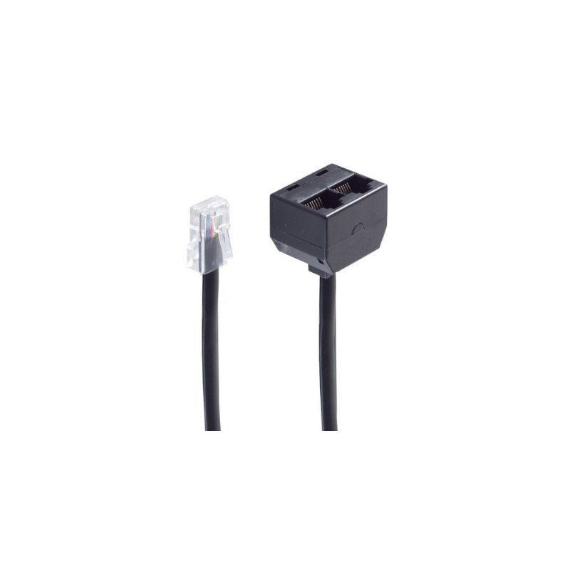 shiverpeaks ISDN Y-adapter, black, RJ45 plug to 2x socket