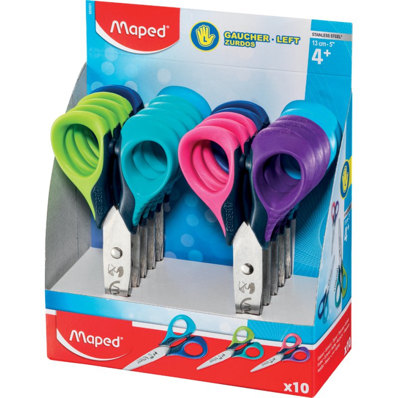 Maped craft scissors Sensoft 3D, left-handed, 10 pieces