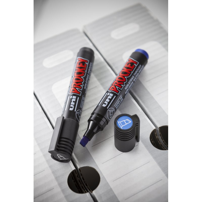 uni-ball permanent marker PM-126, blauw, wigpunt 5,7 mm