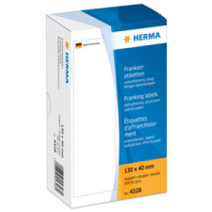 HERMA frankeerlabels, 130×40 mm, wit, 500 stuks