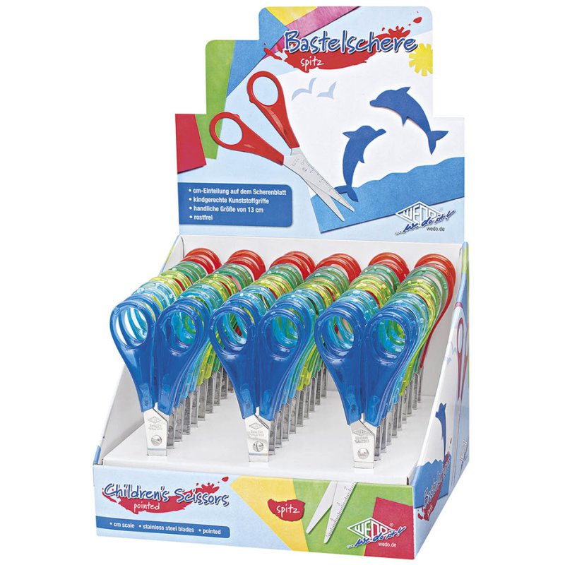 WEDO ciseaux de loisirs créatifs modèle rond, acier inoxydable, 130 mm, 30 pièces