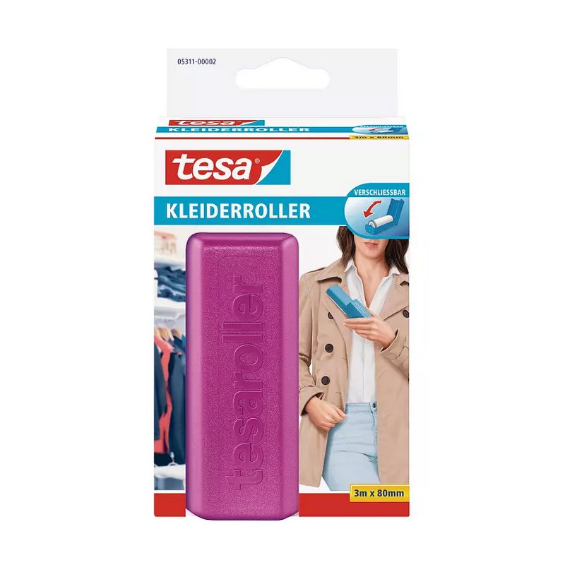 tesa recharge rouleau anti-peluches, 3 m × 80 mm