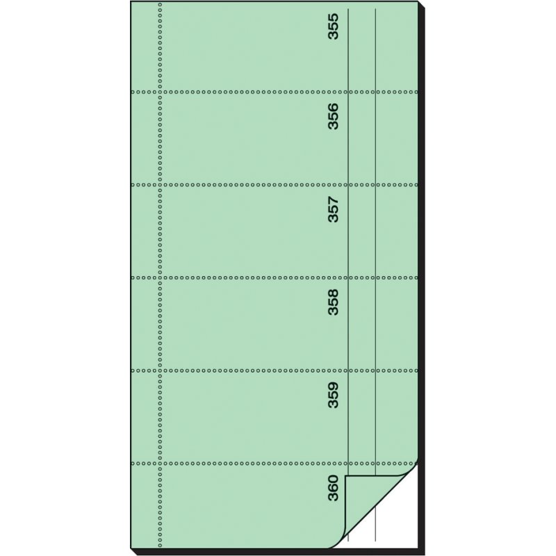 Sigel carnet de bons BO075, 105 × 200 mm, 2 × 60 feuilles, bleu