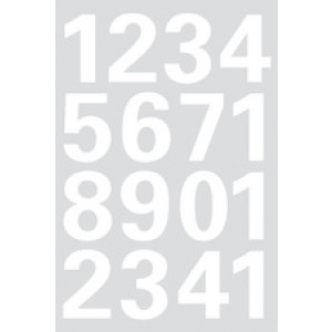 HERMA cijferstickers 0-9, folie wit, weerbestendig, 25 mm