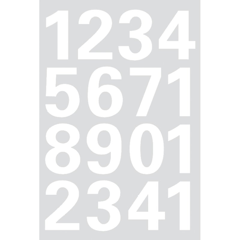 HERMA cijferstickers 0-9, folie wit, weerbestendig, 25 mm
