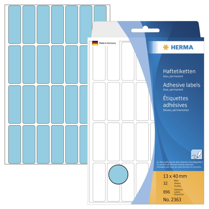 HERMA étiquettes multifonctionnelles, 13×40 mm, jaune, 896 pièces
