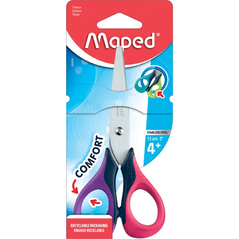 Maped ciseaux softgrip 3D, 130 mm, droitier