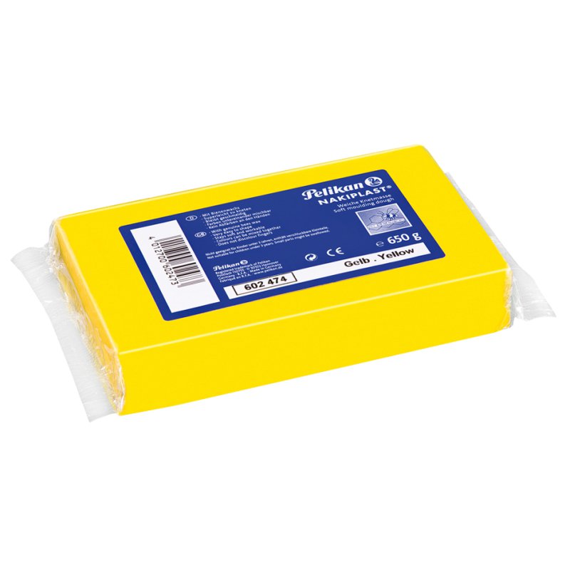 Pelikan Knete 602474, jaune, pâte à modeler avec cire d'abeille, 650 g