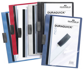 DURABLE klemmap DURAQUICK A4, donkerblauw, 20 vel