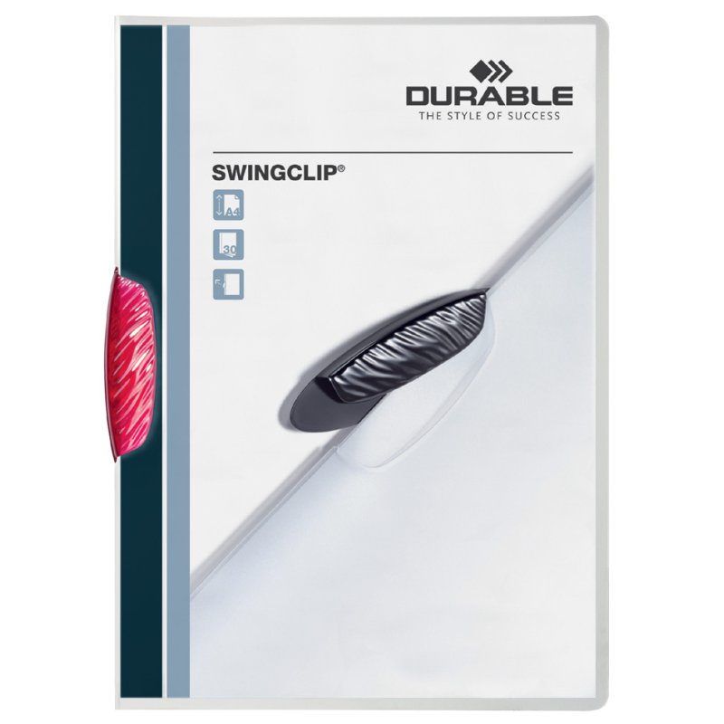 DURABLE pince-bloc SWINGCLIP A4, transparent, pince jaune
