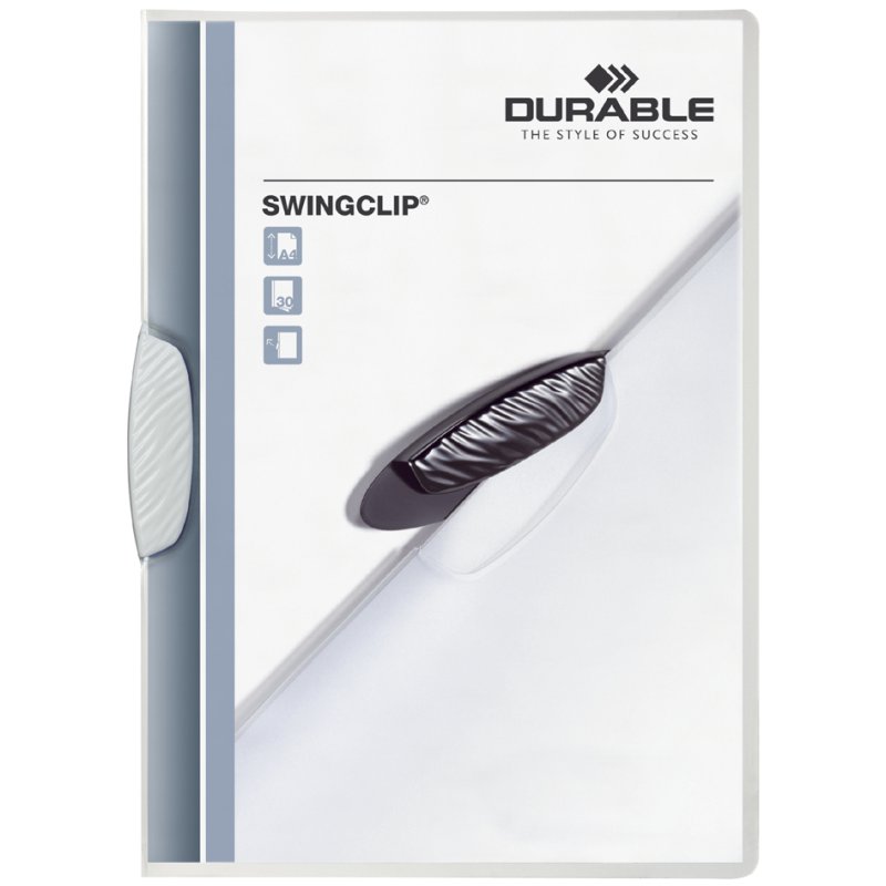 DURABLE pince-bloc SWINGCLIP A4, transparent, pince jaune