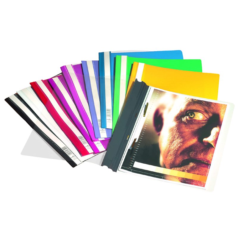 DURABLE snelhechter A4, grijs, transparante voorkant, hartfolie