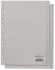 DURABLE kunststof tabbladen cijfers A4 5-delig 1-5, grijs, universele perforatie