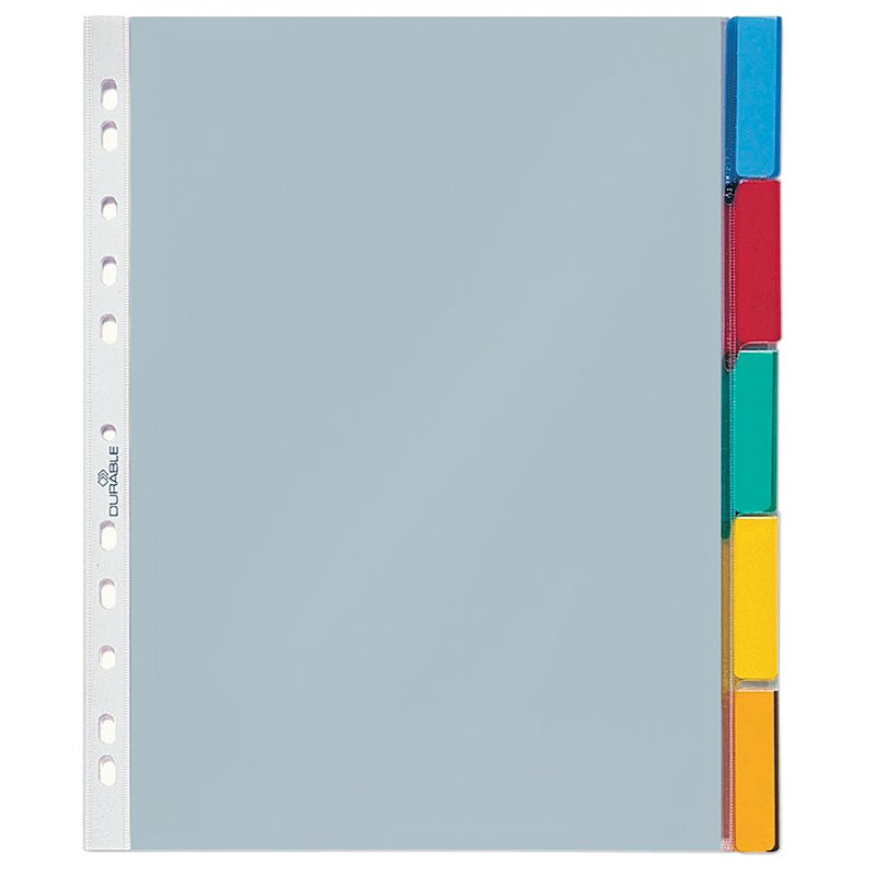 DURABLE intercalaires, 12 pièces, 1-12 jan-déc, transparent
