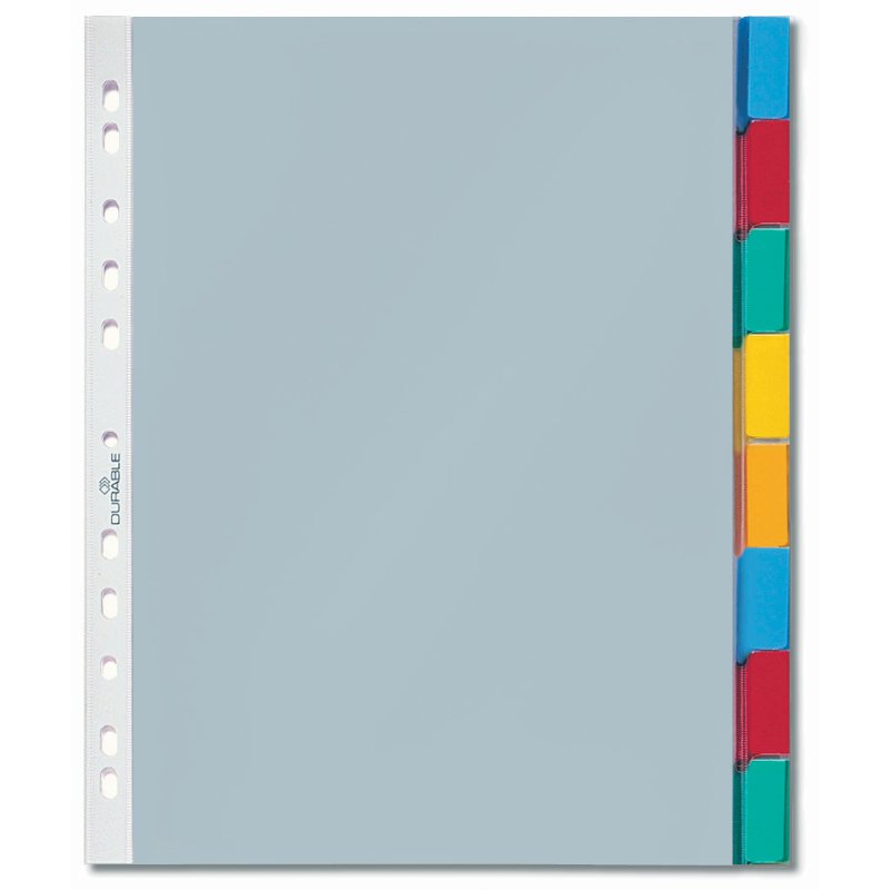 DURABLE intercalaires, 12 pièces, 1-12 jan-déc, transparent