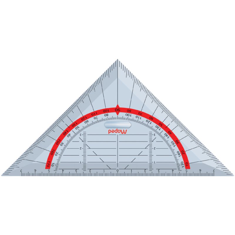 Maped set square Technic, transparent, hypotenuse 160 mm