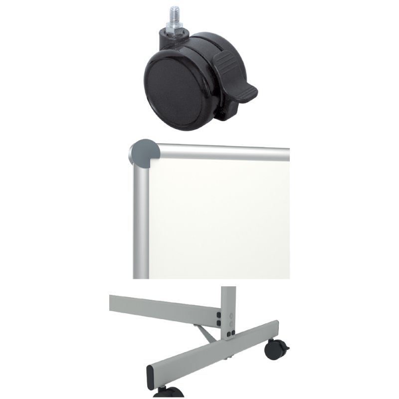 MAUL tableau blanc mobile MAULpro fixed, 180×100 cm, magnétique