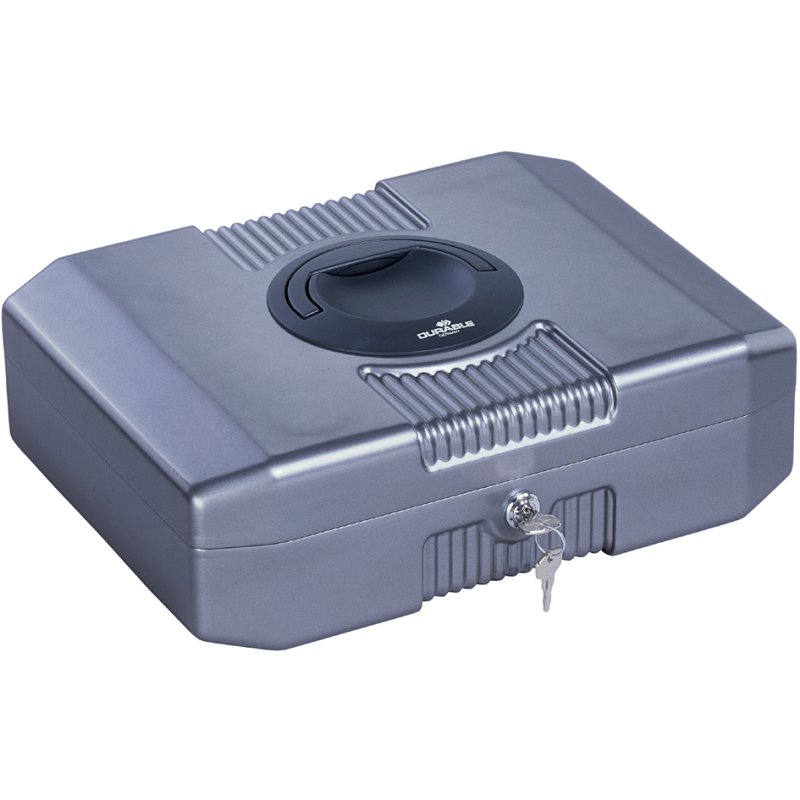 DURABLE geldkassette EUROBOXX, grijs, 352×276×120 mm, cilinderslot