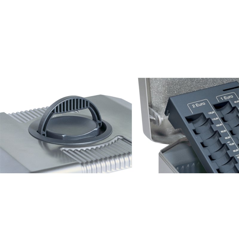 DURABLE geldkassette EUROBOXX, grijs, 352×276×120 mm, cilinderslot