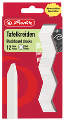 herlitz krijt voor wandbord, wit, vierkant, 12 stuks