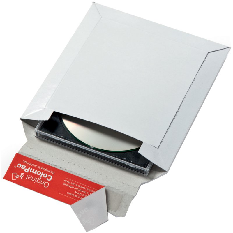 ColomPac verzendverpakking cd/jewelcase, wit, 165×185 mm, 100 stuks