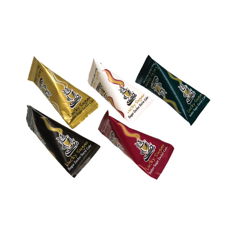 HELLMA sachets de sucre Lucky Sugar Hot Cup, 500 portions de 4,5 g, boîte d'exposition