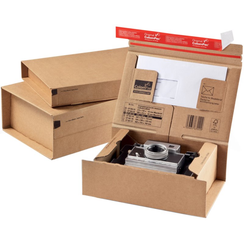 ColomPac carton d'expédition POST taille M, brun, 365×235×120 mm, 10 pièces